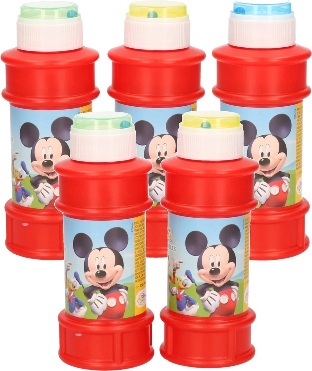 Disney 10x Bouteilles à Bulles Mickey Mouse Avec Jeu 175 Ml Pour Enfants - Jouets Distributeurs - Speelgoed à Saisir