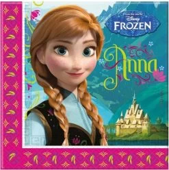 60x Frozen Serviettes De Table à Thème Disney 33 X 33 Cm Papier - Décorations De Table Jetables En Papier De Fête Pour Enfants