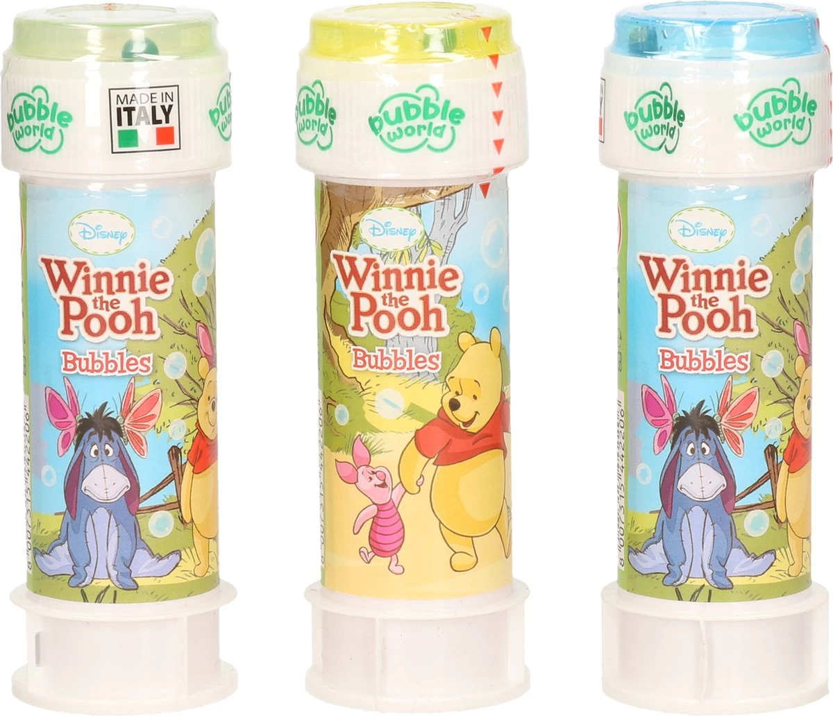 Disney 3x Bouteilles à Bulles Winnie De Poeh Avec Jeu 60 Ml Pour Enfants - Jouets Distributeurs - Speelgoed à Saisir