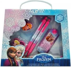 Coffret Cadeau Papeterie Disney Frozen - Papeterie - Fournitures D'écriture - Dessin - Fournitures De Dessin - 7 Pièces