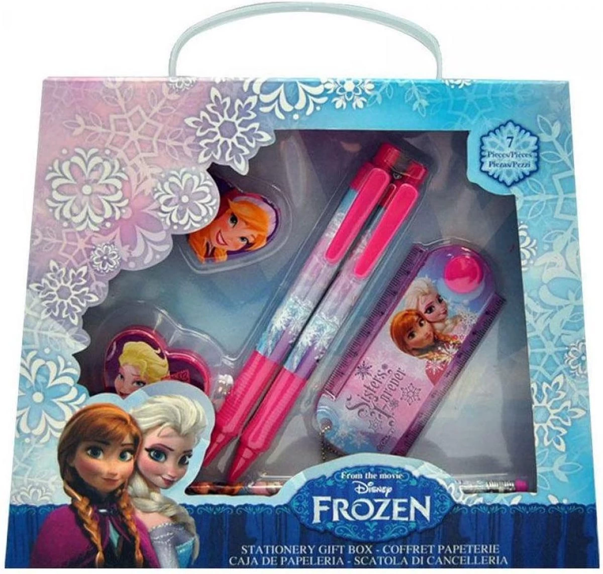 Coffret Cadeau Papeterie Disney Frozen - Papeterie - Fournitures D'écriture - Dessin - Fournitures De Dessin - 7 Pièces