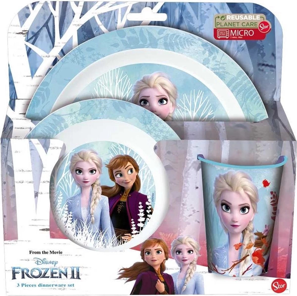 Ensemble De Petit-déjeuner Disney La Reine Des Frozen Ii Junior 3 Pièces Bleu Glacier – Image 2