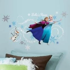 RoomMates Disney Frozen Elsa, Anna And Olaf - Sticker Mural - 13x46 Cm - Multi