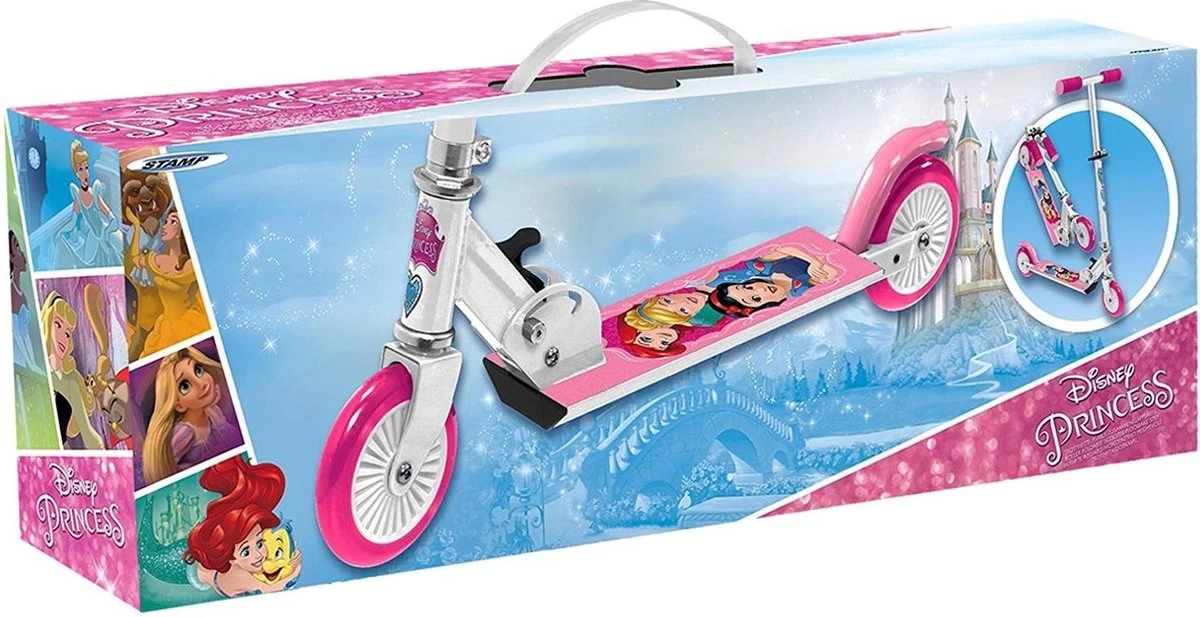 Disney Princess - Trottinette Pliable Pour Filles Avec Frein à Pied - Blanc Et Rose – Image 3