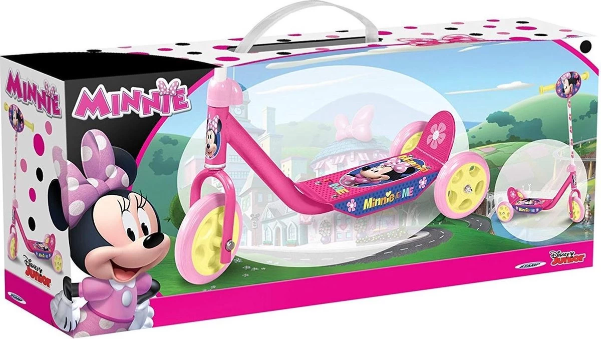 Trottinette Pour Enfants à 3 Roues Disney Minnie Mouse - Scooter - Filles - Rose Et Jaune – Image 4