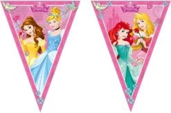 Disney Princess Bunting Dinsey Princess 2.3 M Polyester Rose - Bunting Anniversaire - Disney - Anniversaire - Drapeaux De Fête - Drapeaux - Guirlandes Et Drapeaux - Princesses