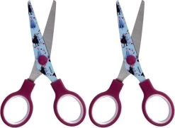 Ciseaux Disney Frozen - 2 Pièces - Ciseaux Pour Enfants - Coupe Pour Enfants - Artisanat - Elsa - Olaf - Fournitures D'artisanat - Ciseaux De Coupe