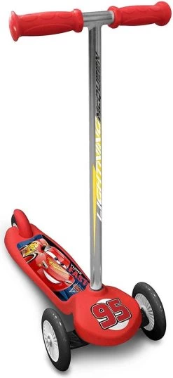 Trottinette Pour Enfants à 3 Roues Disney Cars 3 - Step - Garçons Et Filles - Rouge