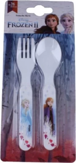 Couverts Disney La Reine Des Frozen II Junior 13,5 X 3 Cm Blanc 2 Pièces