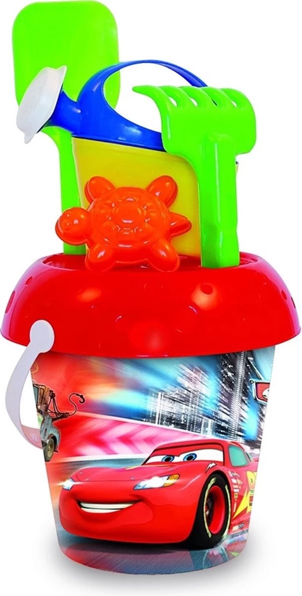 Seau De Plage / Bac à Sable Disney Cars Pour Enfants - Seau - Arrosoir - Moules à Sable - Jouets Bac à Sable - Coffret Sable - Jouets De Plage Pour Garçons / Filles – Image 3