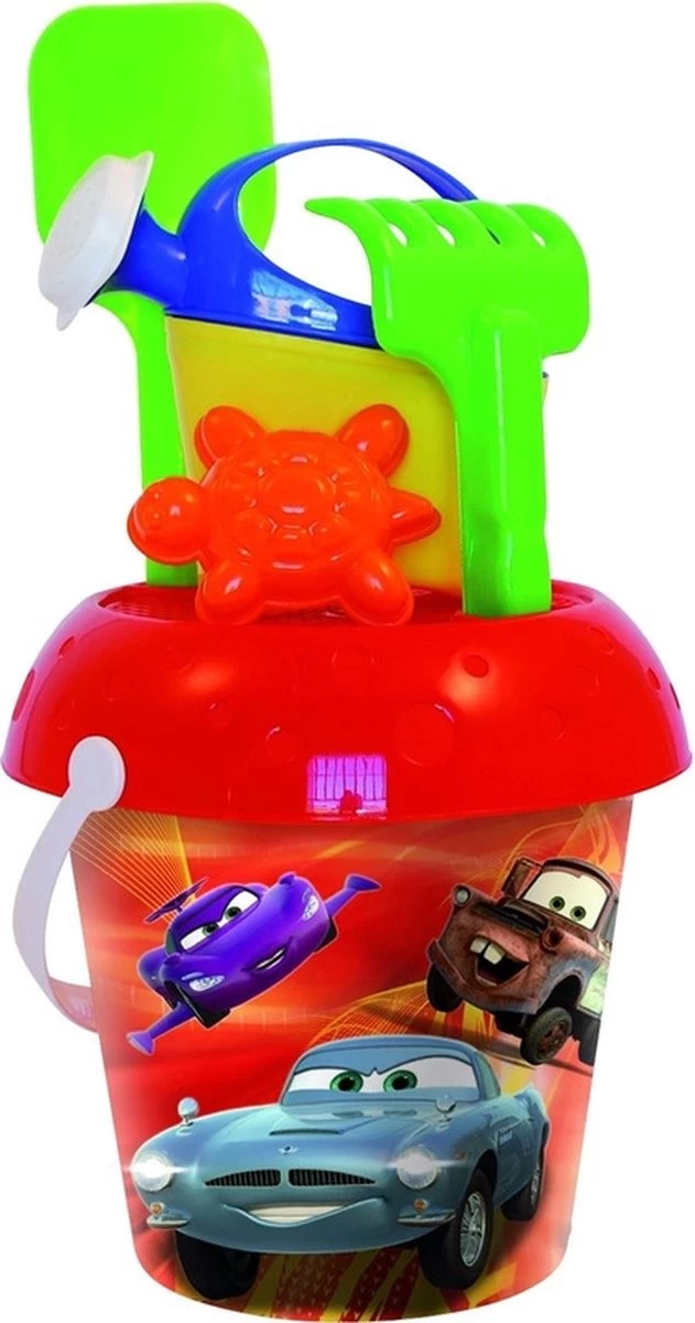 Seau De Plage / Bac à Sable Disney Cars Pour Enfants - Seau - Arrosoir - Moules à Sable - Jouets Bac à Sable - Coffret Sable - Jouets De Plage Pour Garçons / Filles – Image 2