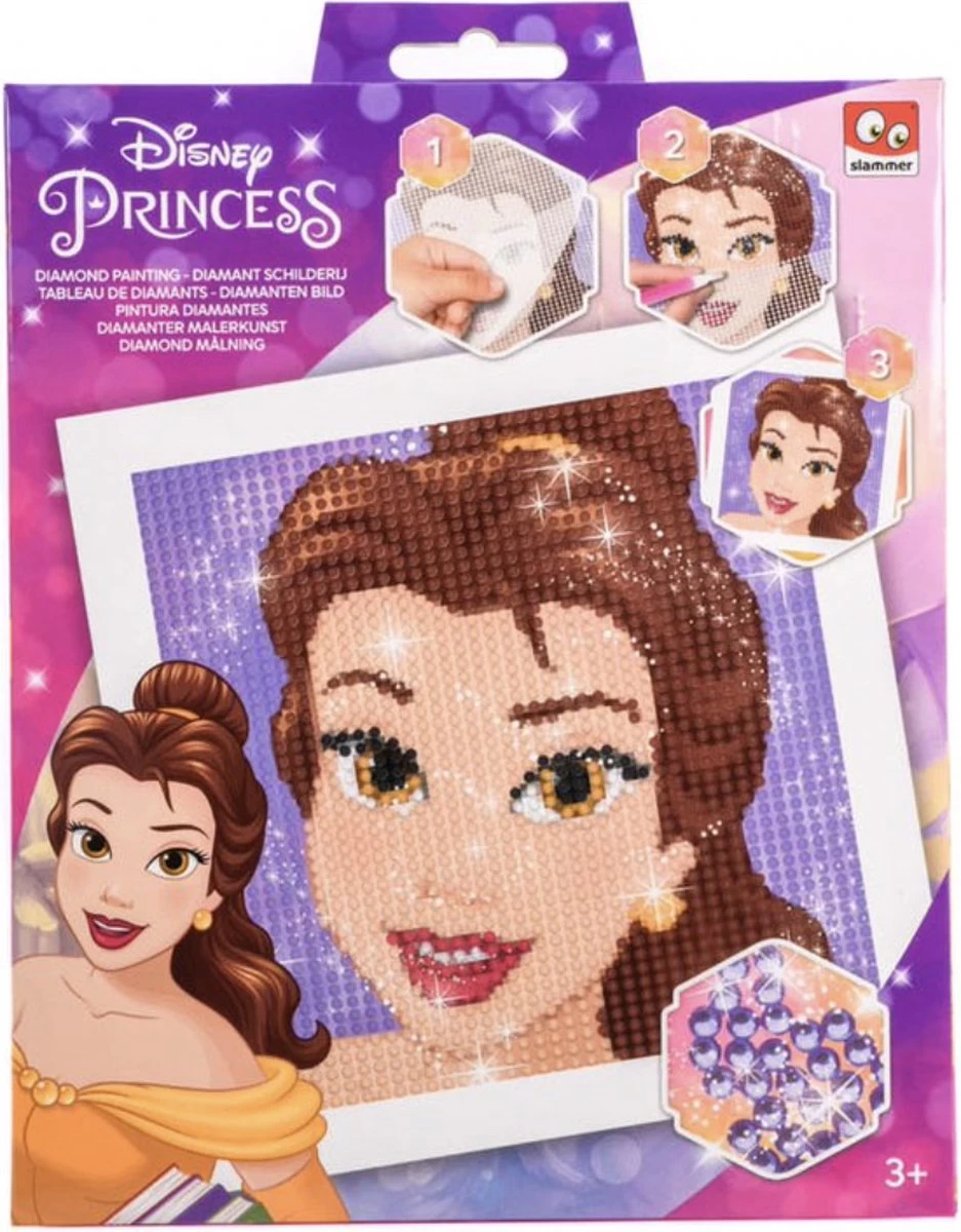 Princess Sequin Art Painting - Disney Princess Sequin Art - Peinture De Diamants - DIY Avec Paillettes - Artisanat Pour Filles - Princess Craft - Jouets Créatifs Et éducatifs - Princess DIY Craft - Disney Belle