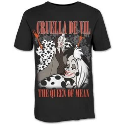 T-shirt Disney Unisexe - Design: 101 Dalmations Cruella Homage